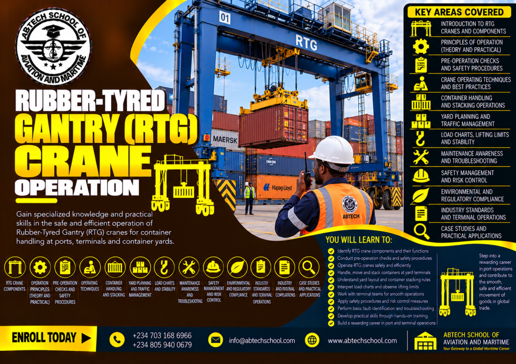 Rubber-Tyred Gantry (RTG) Crane Operation